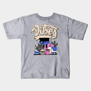 Vibes Saphire Sneaker Art Kids T-Shirt